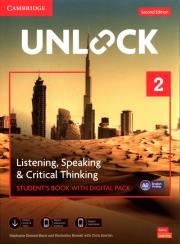 Unlock Level 2 Listening, Speaking and Critical Thinking Student's Book with Digital Pack. Autor: Dimond-Bayir Stephanie, Russell Kimberley, Sowton Chris. Dadada.pl Okładka książki Unlock Level 2 Listening, Speaking and Critical Thinking Student's Book with Digital Pack