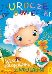 Okładka książki Urocze Owieczki Wesołe kolorowanki z naklejkami