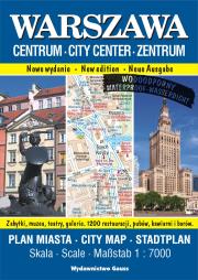 Warszawa Centrum. Plan miasta foliowany 1:7000 wyd. 2023. Autor: Opracowanie zbiorowe. Dadada.pl Okładka książki Warszawa Centrum. Plan miasta foliowany 1:7000 wyd. 2023