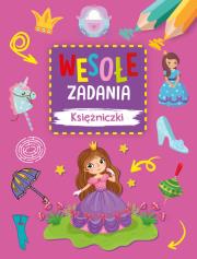 Wesołe zadania. Księżniczki. Autor: Monika Kalinowska. Dadada.pl Okładka książki Wesołe zadania. Księżniczki
