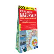 Wielkie Jeziora Mazurskie foliowana mapa turystyczna 1:60 000. Autor: Opracowanie zbiorowe. Dadada.pl Okładka książki Wielkie Jeziora Mazurskie foliowana mapa turystyczna 1:60 000