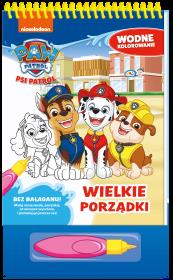 Wielkie porządki. Psi Patrol. Wodne kolorowanie. Autor: Opracowanie zbiorowe. Dadada.pl Okładka książki Wielkie porządki. Psi Patrol. Wodne kolorowanie