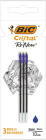 Wkład BIC Cristal Re'new metal niebieski pudełko 3szt.. Wydawca: Bic. Dadada.pl Opakowanie Wkład BIC Cristal Re'new metal niebieski pudełko 3szt.