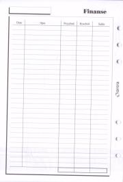 Opakowanie Wkład do organizera A5 Finanse