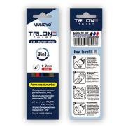 Wkłady do markerów permanentnych 3 kolory. Wydawca: Mungyo. Dadada.pl Opakowanie Wkłady do markerów permanentnych 3 kolory