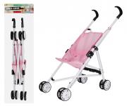 Opakowanie Wózek parasolka dla lalek metalowy różowy