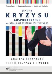 Wpływ kryzysu gospodarczego na działanie systemu... Autor: Tomasz Kubin, Małgorzata Lorencka, Małgorzata Myś. Dadada.pl Okładka książki Wpływ kryzysu gospodarczego na działanie systemu..