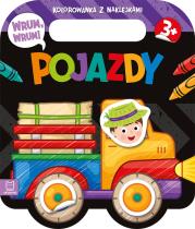 Okładka książki Wrum, wrum! Pojazdy. Kolorowanka z naklejkami
