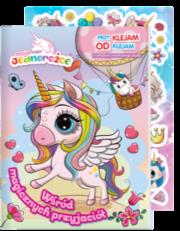 Wśród magicznych przyjaciół. Moje Jednorożce. Przyklejam Odklejam. Autor: Opracowanie zbiorowe. Dadada.pl Okładka książki Wśród magicznych przyjaciół. Moje Jednorożce. Przyklejam Odklejam