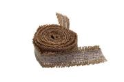 Opakowanie Wstążka jutowa z koronką 2m