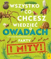 Wszystko, co chcesz wiedzieć o owadach i innych bezkręgowcach. Autor: Nick Crumpton. Dadada.pl Okładka książki Wszystko, co chcesz wiedzieć o owadach i innych bezkręgowcach