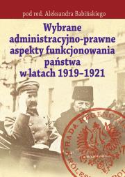 Okładka książki Wybrane adeministr. -prawne aspekty funk. państwa