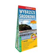 Okładka książki Wybrzeże Środkowe część zachodnia laminowana mapa turystyczna 1:50 000