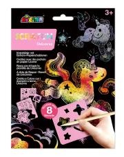 Wydrapywanki z szablonami - Jednorożec. Wydawca: AVENIR. Dadada.pl Opakowanie Wydrapywanki z szablonami - Jednorożec