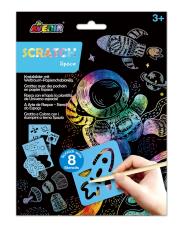 Opakowanie Wydrapywanki z szablonami - Kosmos