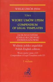 Okładka książki Wzory umów i pism z CD Compendium of Legal Templates t.6