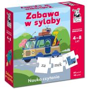 Zabawa w sylaby. Układanka edukacyjna 4-8 lat. Autor: Stręcioch Krzysztof. Dadada.pl Okładka książki Zabawa w sylaby. Układanka edukacyjna 4-8 lat