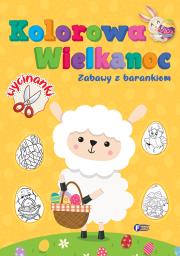 Okładka książki Zabawy z barankiem. Kolorowa Wielkanoc - uszkodzone