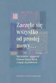 Okładka książki Zaczęło się wszystko od prostej mowy