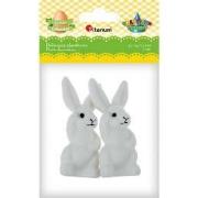 Zając flokowany 32x74x25mm biały 2szt. Wydawca: Titanum. Dadada.pl Opakowanie Zając flokowany 32x74x25mm biały 2szt