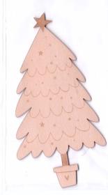 Opakowanie Zakładka drewniana - Choinka