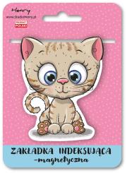 Zakładka magnetyczna - Kot beżowy. Wydawca: Henry. Dadada.pl Opakowanie Zakładka magnetyczna - Kot beżowy
