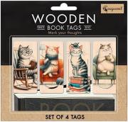 Zakładki drewniane do książki Koty. Wydawca: Cozywood. Dadada.pl Opakowanie Zakładki drewniane do książki Koty