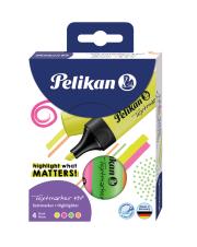 Opakowanie Zakreślacz 490 etui 4 kolory mix