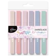 Opakowanie Zakreślacze kremowe geometryczne 6szt KIDEA