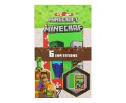 Opakowanie Zaproszenia z kopertami Minecraft 6szt