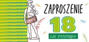 Opakowanie Zaproszenie 18 Chłopak komplet 5 sztuk wraz z kopertami