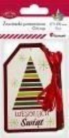 Opakowanie Zawieszki prezentowe metaliczne 63x102mm 9szt