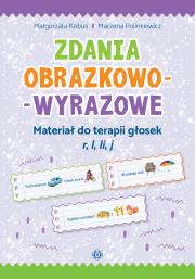 Zdania obrazkowo-wyrazowe - r, l, li, j w.2023. Autor: Małgorzata Kobus, Marzena Polinkiewicz. Dadada.pl Okładka książki Zdania obrazkowo-wyrazowe - r, l, li, j w.2023