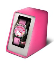 Opakowanie Zegarek analogowy z koralowym paskiem w metalowym opakowniu Hello Kitty HK50039