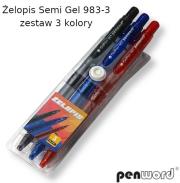 Żelopis Semi Gel 3 kolory. Wydawca: PENWORD. Dadada.pl Opakowanie Żelopis Semi Gel 3 kolory