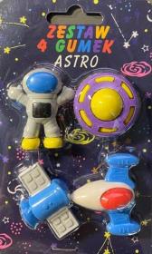 Opakowanie Zestaw 4 gumek. Astro