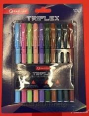 Opakowanie Zestaw długopisów kulkowych Tri Flex 10szt