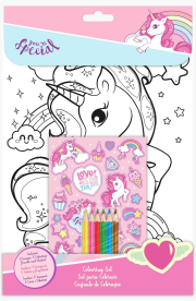 Opakowanie Zestaw do kolorowania kredkami z naklejkami Jednorożec You're Special KL11471