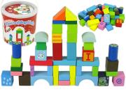 Opakowanie Zestaw drewnianych kształtów w wiaderku