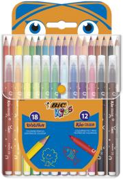 Zestaw kredki 2w1 + flamastry BIC. Wydawca: Bic. Dadada.pl Opakowanie Zestaw kredki 2w1 + flamastry BIC