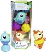 Opakowanie Zestaw kulko-klocków zwierzaki 18 elementów 61681 Lalaboom