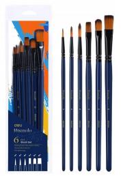 Zestaw pędzli Finenolo miękki nylon 6szt DELI. Wydawca: DELI. Dadada.pl Opakowanie Zestaw pędzli Finenolo miękki nylon 6szt DELI