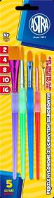 Zestaw pędzli nylonowych 5 sztuk ASTRA. Wydawca: ASTRA papiernicze. Dadada.pl Opakowanie Zestaw pędzli nylonowych 5 sztuk ASTRA