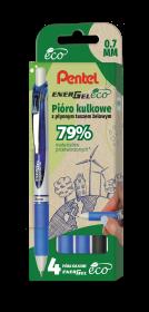 Opakowanie Zestaw piór kulkowych Pentel EnerGel BL77E-ECO 4 szt.