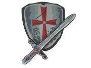 Opakowanie Zestaw rycerski, piankowy, tarcza i miecz 65x33cm