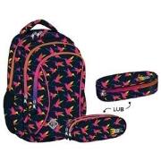 Opakowanie Zestaw Stright Plecak + saszetka Tęczowe ptaki