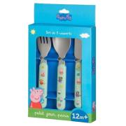 Opakowanie Zestaw sztućców dla dziecka 3el Świnka Peppa