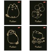 Opakowanie Zeszyt A5 60 k. kratka Pusheen Gold mix wzorów paczka 10 szt.
