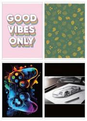 Opakowanie Zeszyt A5/60K kratka mix (4szt)