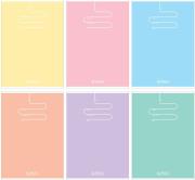 Opakowanie Zeszyt A5 60k linia Herlitz Pastel Color Blocking  pakiet 5 sztuk